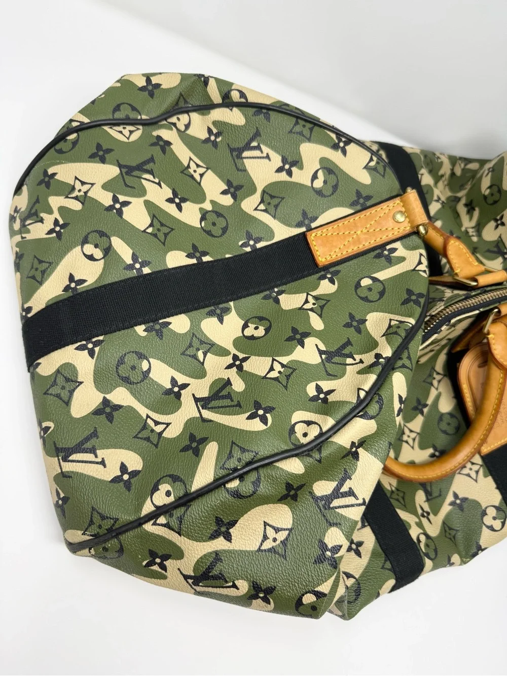 Louis Vuitton Takashi Murakami Monogramouflage Camo Keepall Bandouliere 55